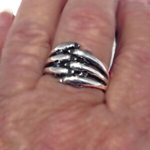 Vintage Sterling Silver Ring Sz 8 with 3 Dolphins for Women, Mother's Day Gift